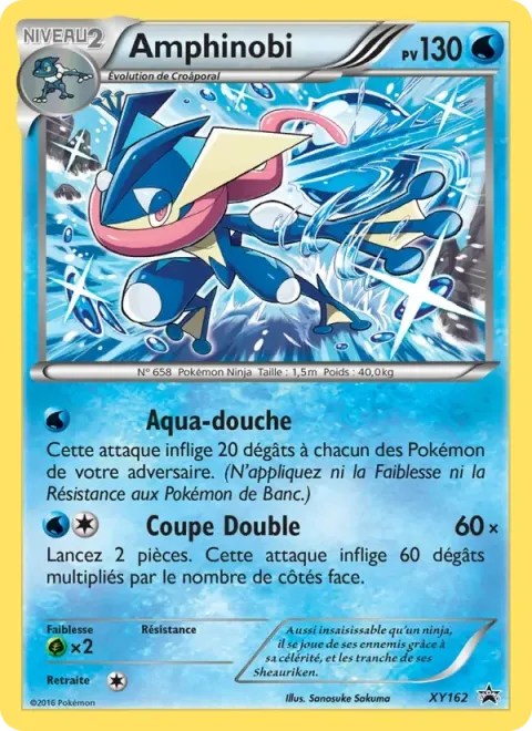 Carte Pokémon Amphinobi XY162, extension Promo XY