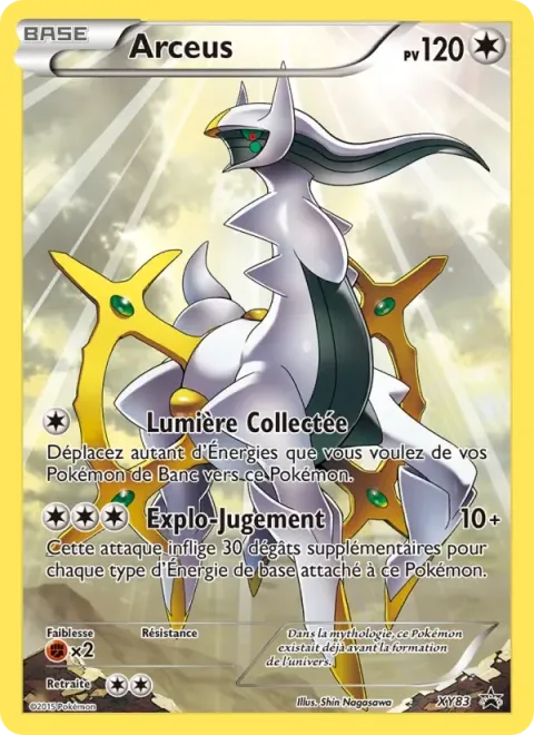 Carte Pokémon Arceus XY83, extension Promo XY