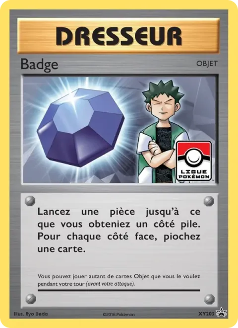 Carte Pokémon Badge XY203, extension Promo XY