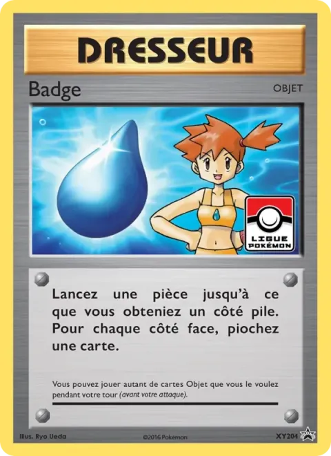 Carte Pokémon Badge XY204, extension Promo XY
