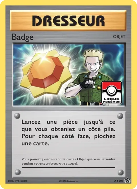 Carte Pokémon Badge XY205, extension Promo XY