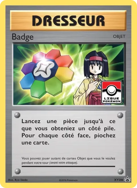 Carte Pokémon Badge XY206, extension Promo XY