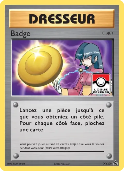 Carte Pokémon Badge XY208, extension Promo XY