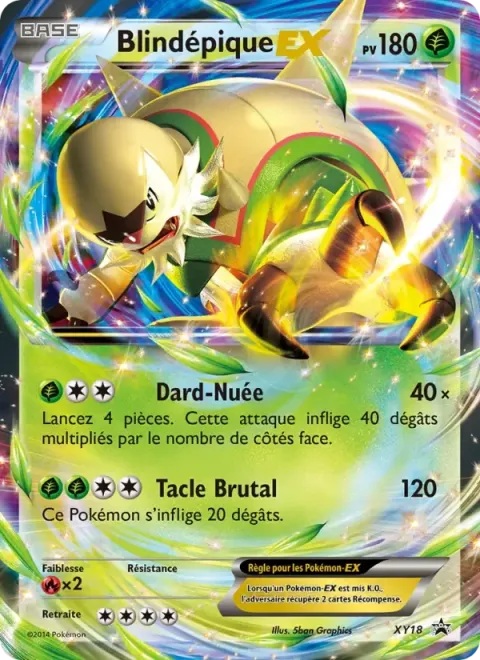 Carte Pokémon Blindépique EX XY18, extension Promo XY