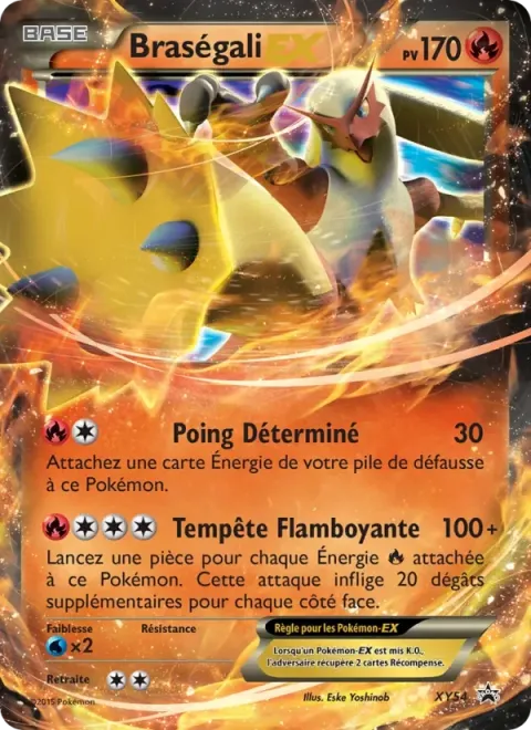 Carte Pokémon Braségali EX XY54, extension Promo XY
