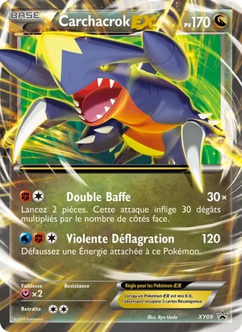 Carte Pokémon Carchacrok EX XY09, extension Promo XY