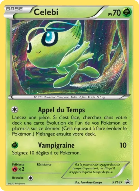 Carte Pokémon Celebi XY187, extension Promo XY