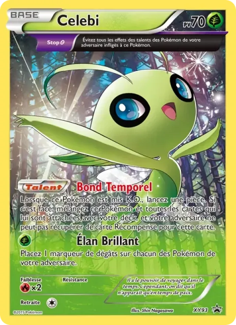 Carte Pokémon Celebi XY93, extension Promo XY