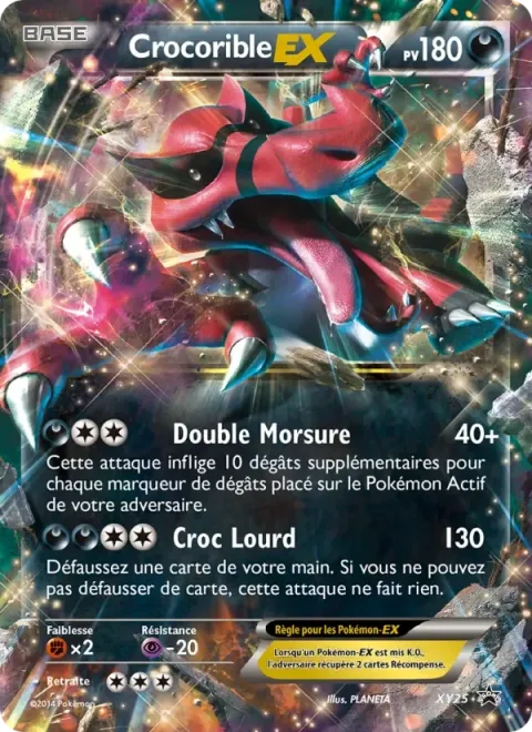 Carte Pokémon Crocorible EX XY25, extension Promo XY