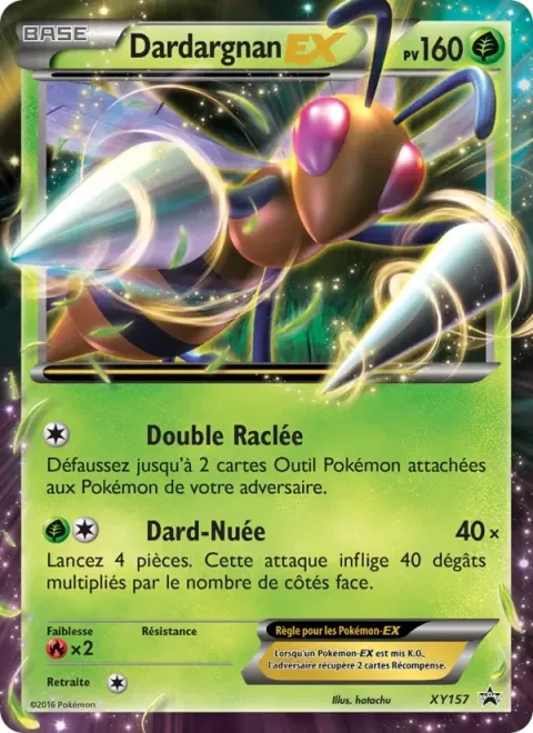Carte Pokémon Dardargnan-EX XY157, extension Promo XY