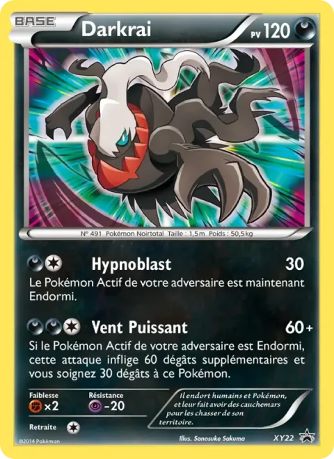 Carte Pokémon Darkrai XY22, extension Promo XY