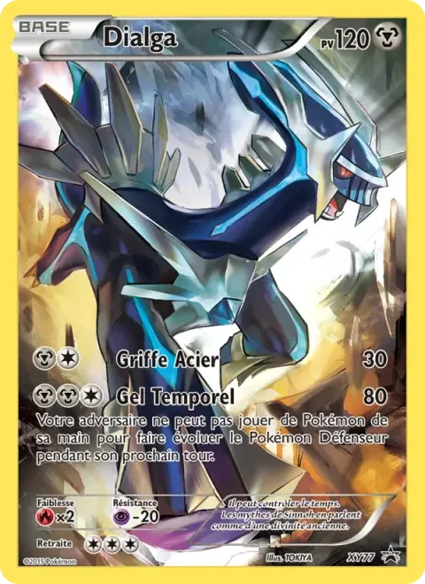 Carte Pokémon Dialga XY77, extension Promo XY