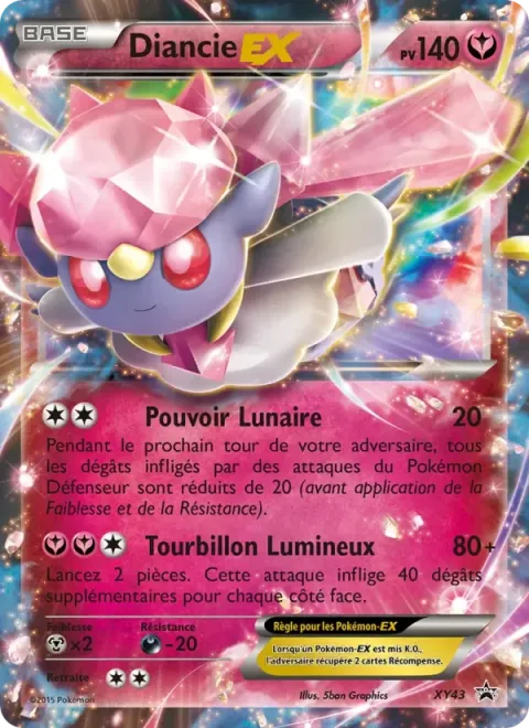 Carte Pokémon Diancie EX XY43, extension Promo XY