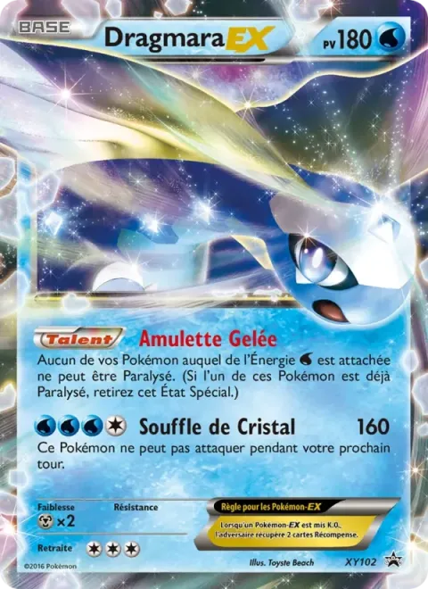 Carte Pokémon Dragmara EX XY102, extension Promo XY