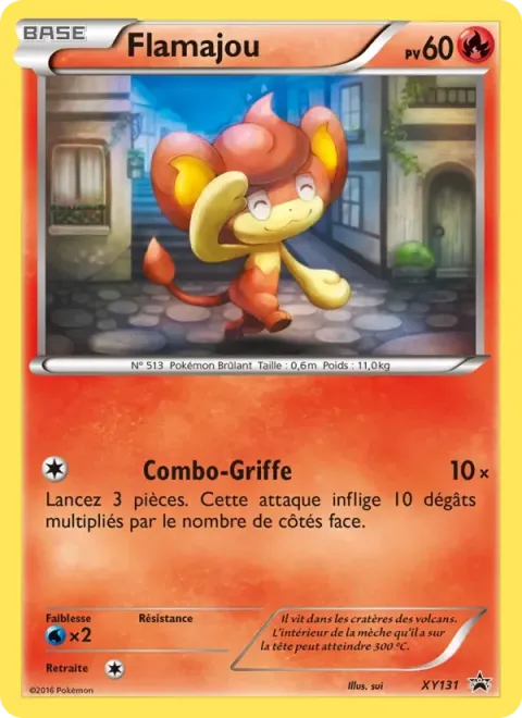 Carte Pokémon Flamajou XY131, extension Promo XY