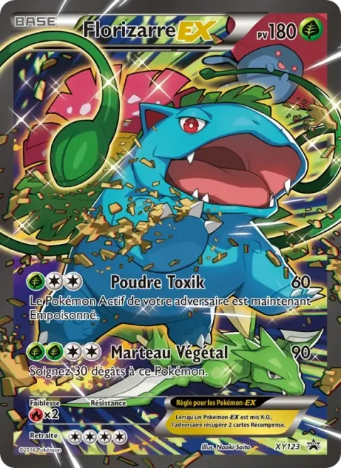 Carte Pokémon Florizarre EX XY123, extension Promo XY