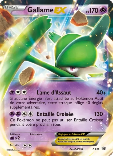 Carte Pokémon Gallame EX XY45, extension Promo XY