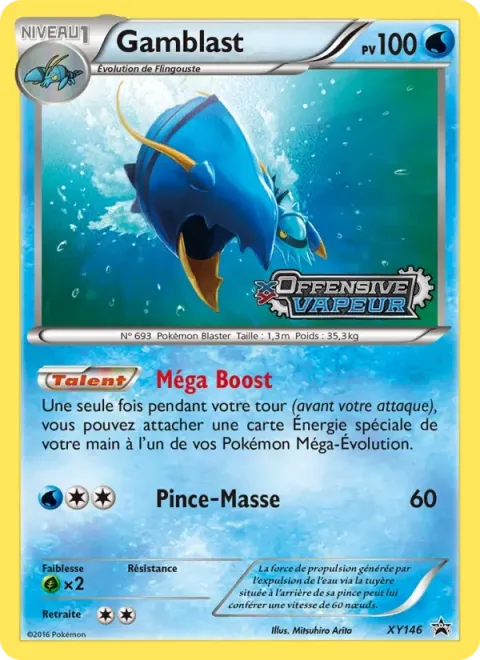 Carte Pokémon Gamblast XY146, extension Promo XY