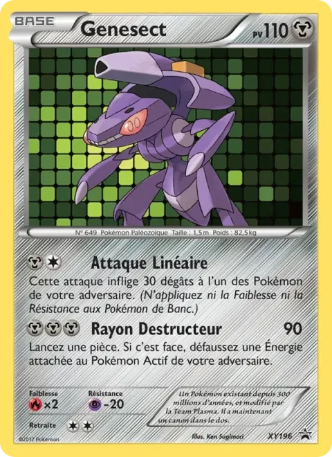 Carte Pokémon Genesect XY196, extension Promo XY