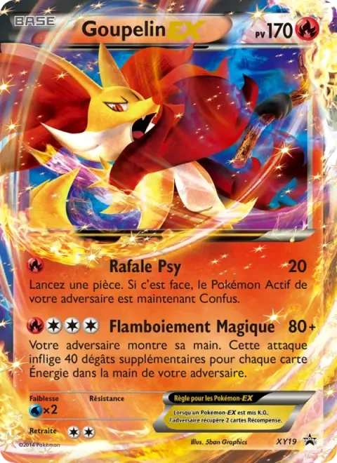Carte Pokémon Goupelin EX XY19, extension Promo XY