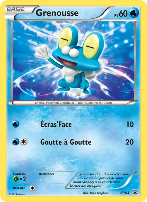 Carte Pokémon Grenousse XY03, extension Promo XY