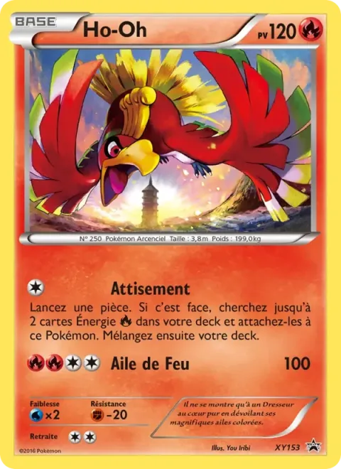 Carte Pokémon Ho-Oh XY153, extension Promo XY