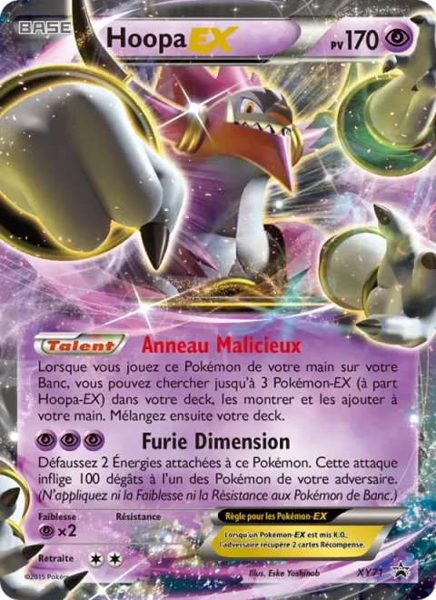 Carte Pokémon Hoopa EX XY71, extension Promo XY
