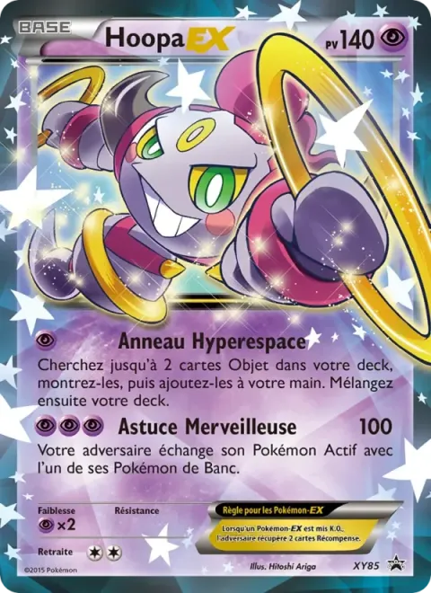 Carte Pokémon Hoopa EX XY85, extension Promo XY