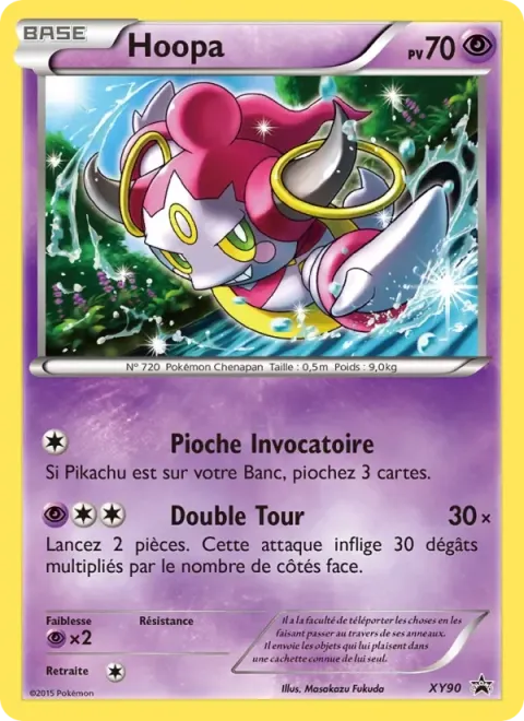 Carte Pokémon Hoopa XY90, extension Promo XY