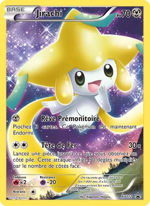 Carte Pokémon Jirachi XY112, extension Promo XY