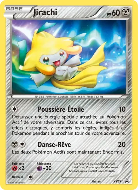 Carte Pokémon Jirachi XY67, extension Promo XY