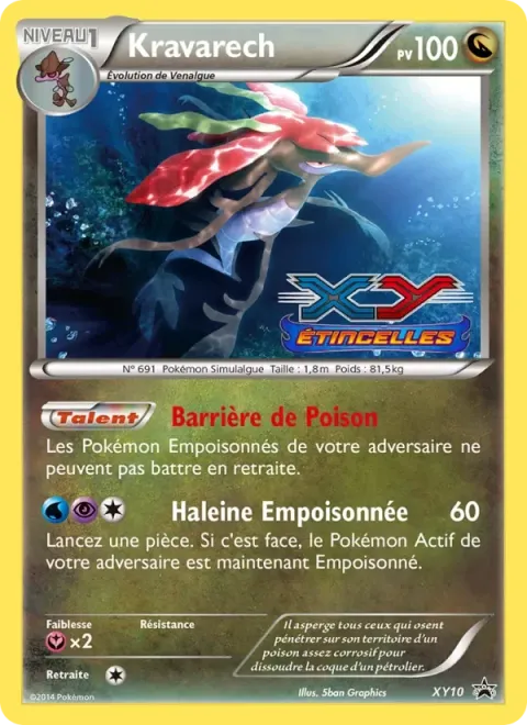 Carte Pokémon Kravarech XY10, extension Promo XY