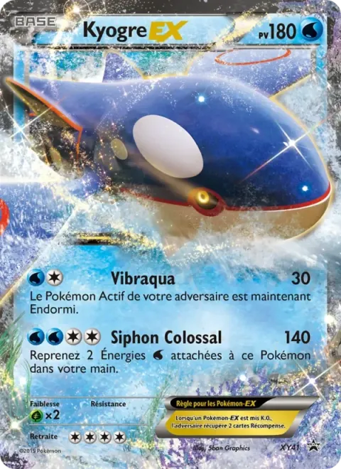 Carte Pokémon Kyogre EX XY41, extension Promo XY