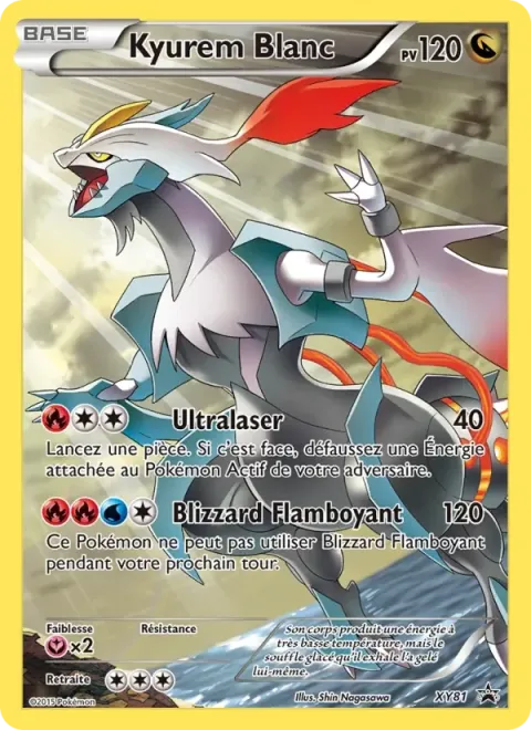 Carte Pokémon Kyurem Blanc XY81, extension Promo XY
