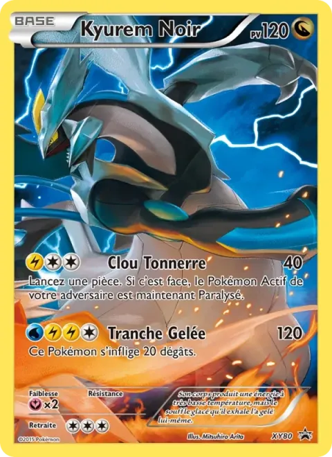 Carte Pokémon Kyurem Noir XY80, extension Promo XY
