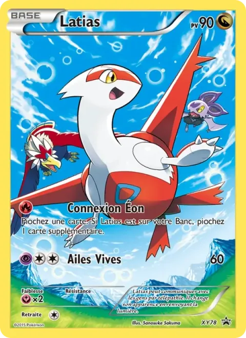 Carte Pokémon Latias XY78, extension Promo XY