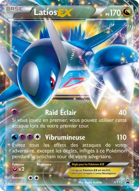 Carte Pokémon Latios EX XY72, extension Promo XY