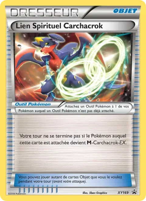Carte Pokémon Lien Spirituel Carchacrok XY169, extension Promo XY