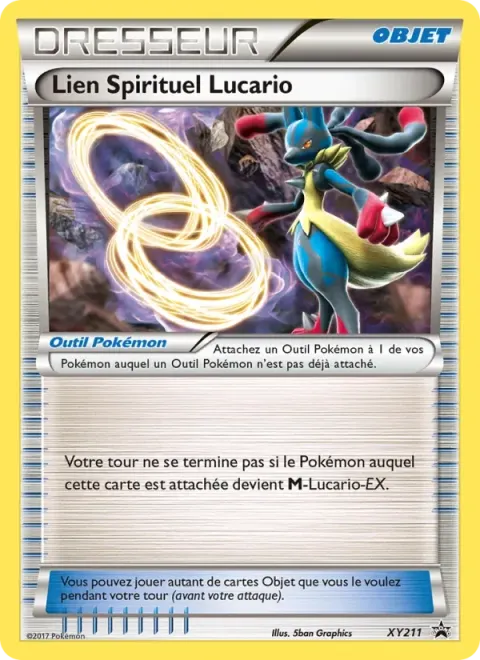 Carte Pokémon Lien Spirituel Lucario XY211, extension Promo XY
