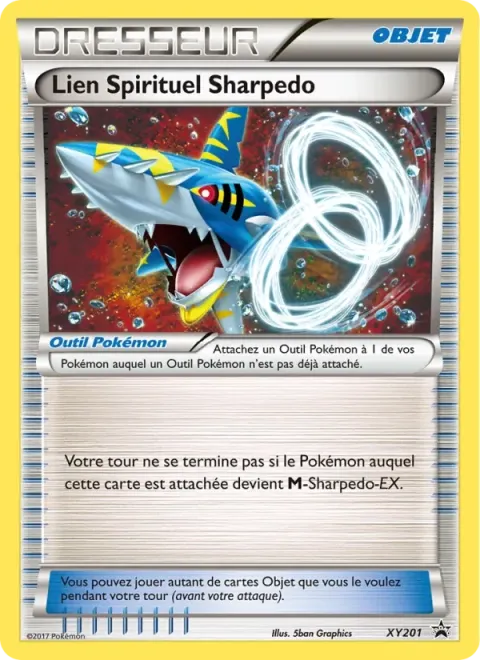 Carte Pokémon Lien Spirituel Sharpedo XY201, extension Promo XY