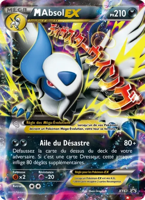 Carte Pokémon M Absol EX XY63, extension Promo XY