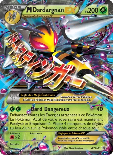 Carte Pokémon M-Dardargnan-EX XY158, extension Promo XY