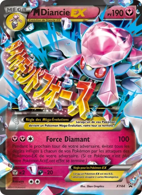 Carte Pokémon M Diancie EX XY44, extension Promo XY