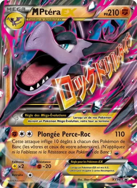 Carte Pokémon M Ptéra EX XY98, extension Promo XY