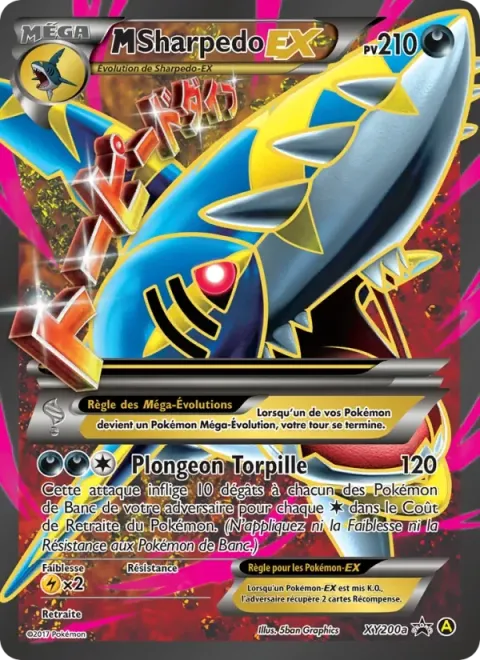 Carte Pokémon M-Sharpedo-EX XY200a, extension Promo XY