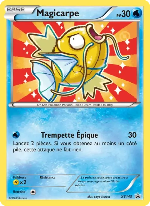 Carte Pokémon Magicarpe XY143, extension Promo XY