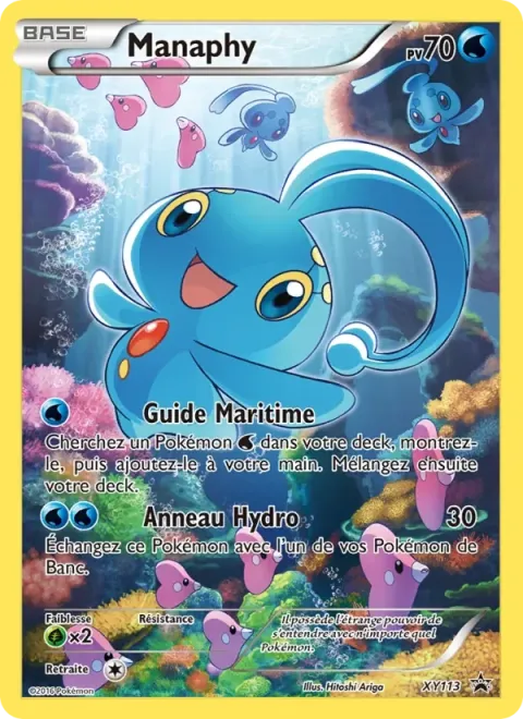 Carte Pokémon Manaphy XY113, extension Promo XY