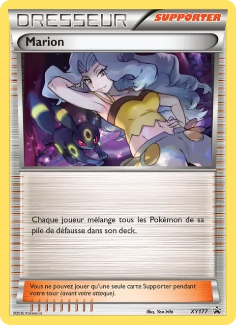 Carte Pokémon Marion XY177, extension Promo XY