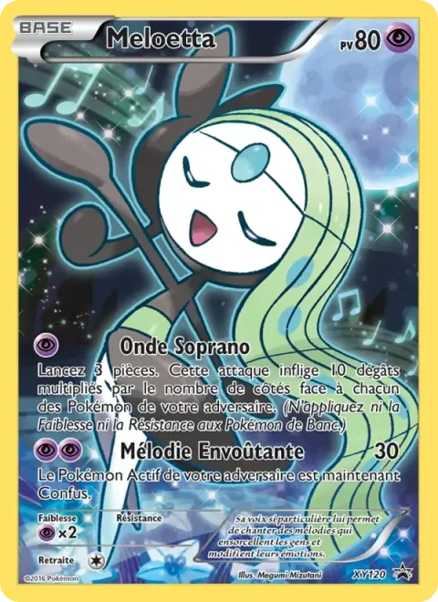 Carte Pokémon Meloetta XY120, extension Promo XY