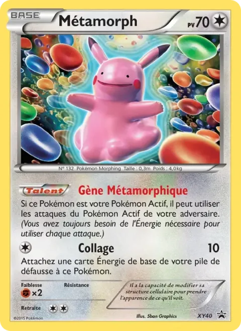Carte Pokémon Métamorph XY40, extension Promo XY